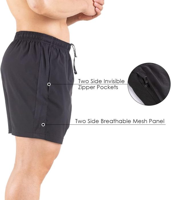 51Sn6m0BaaL._AC_SL1001_ Men's 5" Quick-Dry Running Shorts 2-Pack