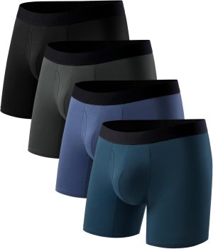 Men's Cotton Boxer Briefs 4-Pack