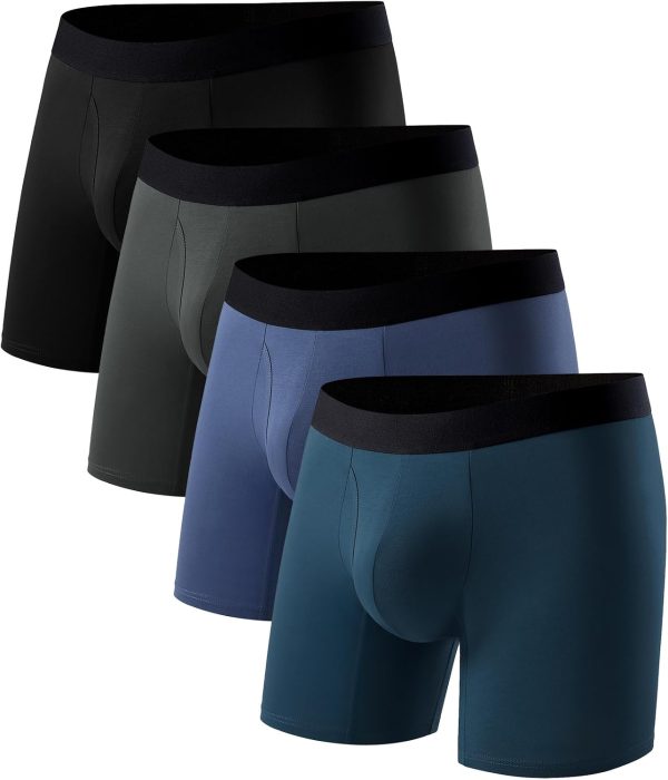 Men's Cotton Boxer Briefs 4-Pack