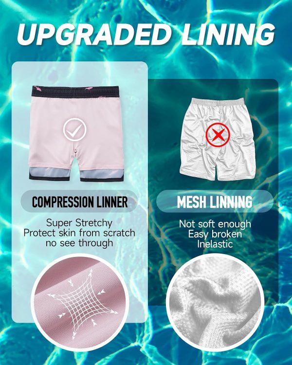 71Bsxgsu-L._AC_SL1500_ Men's 2-in-1 5" Swim Trunks Quick Dry