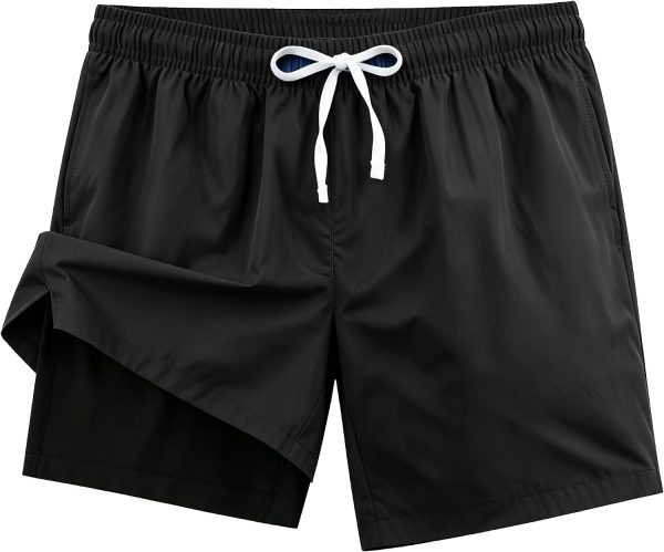 71T83-etauL._AC_SL1500_ Men's Quick-Dry 2-in-1 Swim Trunks (4-Pack)