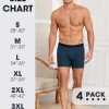 Men's Cotton Boxer Briefs 4-Pack