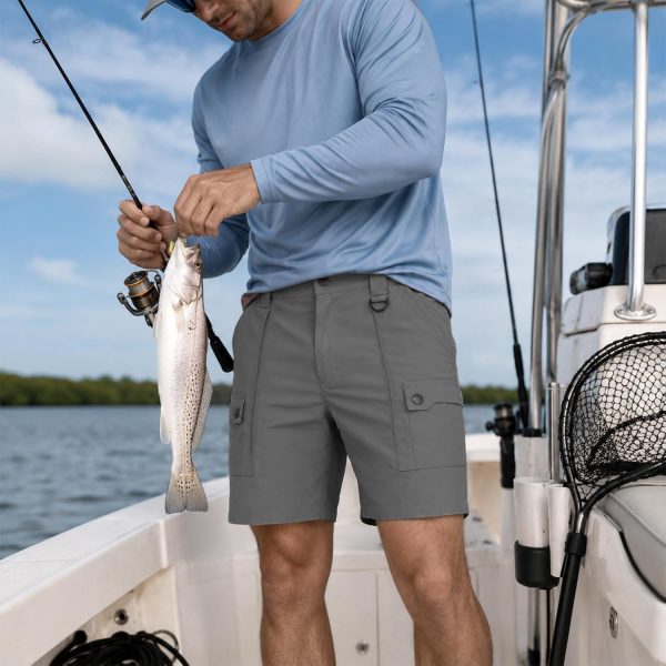 Men's Quick-Dry Fishing Cargo Shorts 7"