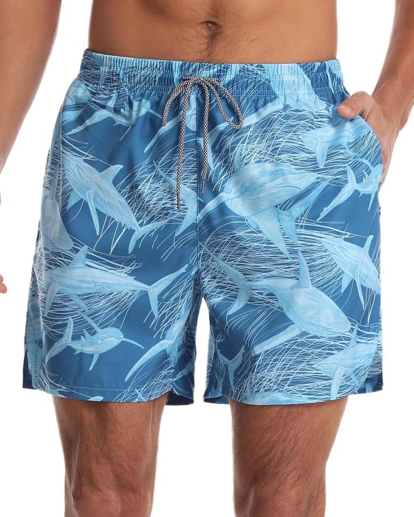 81evaTxzgSL._AC_SL1500_ Men's 2-in-1 5" Swim Trunks Quick Dry